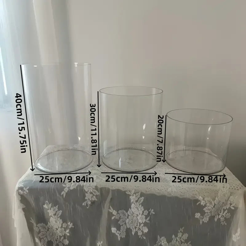 Large Cylinder Glass Storage Jars Glass Tank for Kitchen Dried Fruit Rice Grain Food