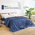 All Seasons Striped Summer Bedding Bamboo Summer Lightweight Comforter Bamboo Fiber Quilt