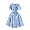 Roman Casual Midi Dress for Women Empire Embroidery Sequined Lace Vestidos
