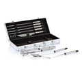 12-Piece Aluminum BBQ Tools Set in Convenient Aluminum Box