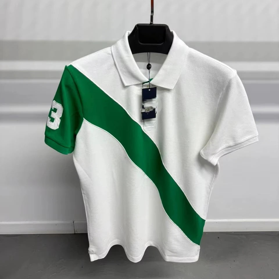 Plain Men's 100% Cotton Woven T-Shirt Short Sleeve V-neck Casual Breathable Eco-Friendly OEM ODM Custom Logo Front Private Dot