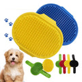 Pet Cat Dog Hair Bath Massage Shampoo Shower Brush with Adjustable Ring Handle for Grooming