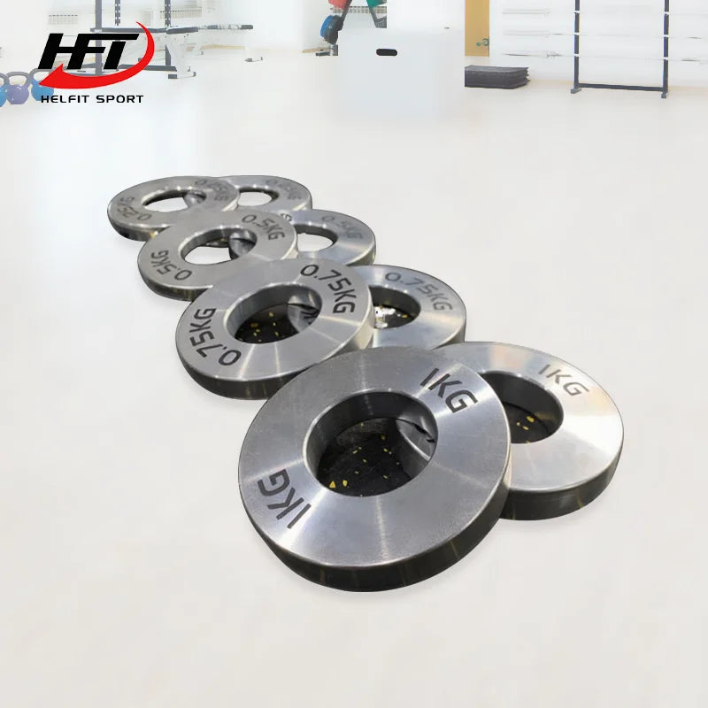 Hot Sale Universal Use Weightlifting Pair of 0.25/0.5/0.75/1KG Round Steel Bumper Plates 2" Hole Small Plates