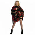 Exve Exclusive Unisex Red Beige Black Ethnic Patterned Wool Warm Hooded Poncho Winter Camping Shawl From Turkey
