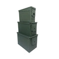Waterproof 3 Pack One Set 30cal 50cal Fat50 M19A1 M2A1 PA108 Metal Ammo Box Ammo Can Tactical Gear Tool Battery Box