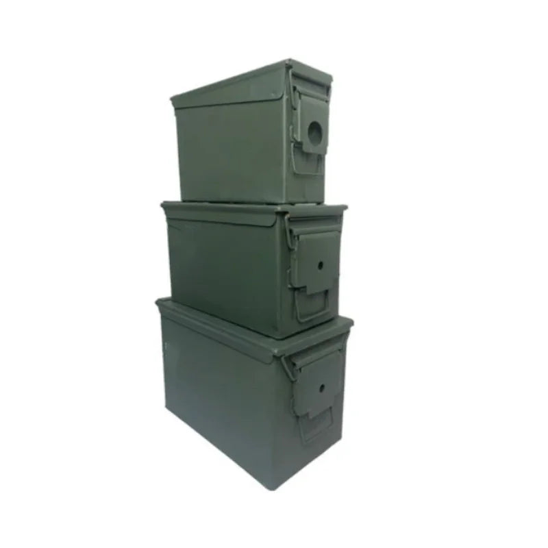 Waterproof 3 Pack One Set 30cal 50cal Fat50 M19A1 M2A1 PA108 Metal Ammo Box Ammo Can Tactical Gear Tool Battery Box