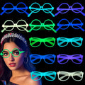 Fluorescent Themed Party Decoration Neon Colored Glasses bar Dance Party Funny Night Light Glowing Color Changing Glasses Frame