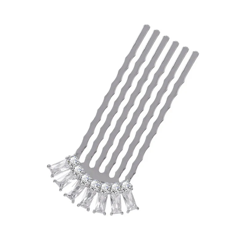 Wholesale Vintage Style Women Alloy CZ Crystal Engagement Wedding Bridal Hair Combs