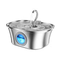 High Quality 304  Stainless Steel Cat Water Fountain with Water Level Window 3.2L Boat Shape  Pet Water Dispenser for Cat