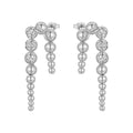 Latest 18K Gold Plated Brass Jewelry Inverted U-Shape Irregular Beaded Zircon Drop Earrings Trendy for Woman Earrings E241642