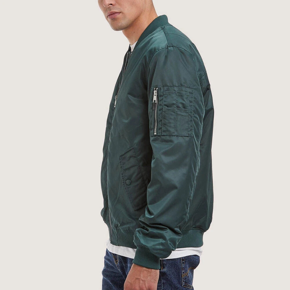 Custom Embroidered Canvas Nylon Bomber Men's Jackets For Winter Outdoor Fashion Streetwear Plus Size Thick Coat Jacket