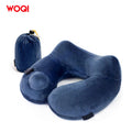 WOQI Neck Pillow U Shape  for Airplane Inflatable Neck Pillow Travel Accessories 3 Colors Comfortable Pillows