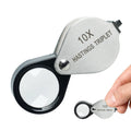 Top Quality 10X Hasting Jewelry Loupe Mini Portable Triplet Lens Stainless Steel Body Foldaway Design Pocket-size