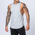 Men's Narrow Strap Spandex Cotton Stonewashed Vest Custom Logo Streetwear Tank Top