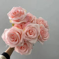 Wholesale Price 9 Heads Realistic Handmade Silk Rose Artificial Flower for Home Wedding Decor-Perfect Brand MegaBDM