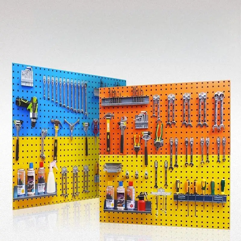 1200*500mm1.4mm Portable Exhibition Pegboard Rack Easy Assembled Metal Display Wall for Trade Fair and Showroom MegaBDM