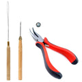 Stainless Steel Hair Extension Kit Pliers Pulling Hook Bead Device Tool Kits and Micro Rings