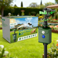 2026 Solar Animal Repeller With PIR Sensor Water Spray and Flashing Light for Garden Yard Farm Protection Solar Animal Repeller