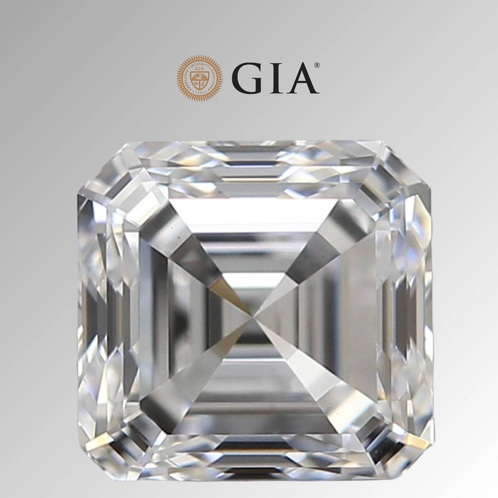 Asscher Cut Lab Grown 0.50 Carat (4.50x4.50mm) VS1 Clarity D Color for Certified SHREERAJ SOLITAIRE