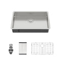US Stock Free Ship 16 Gauge 304 Stainless Steel Single Bowl with Easy Clean Corners ADA 27*18 Inches Compliant Kitchen Sink