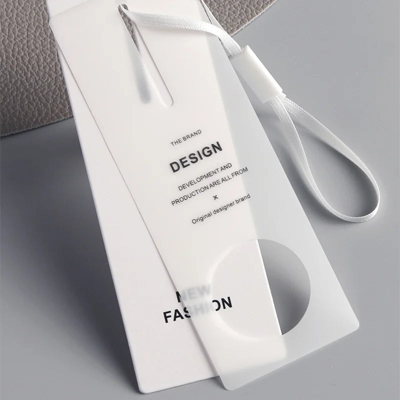 High End Custom Thick  Sustainable Garment Color  for Bundles Hair Packaging Clothes Eco Friendly UV Luxury Clothing Hang Tags