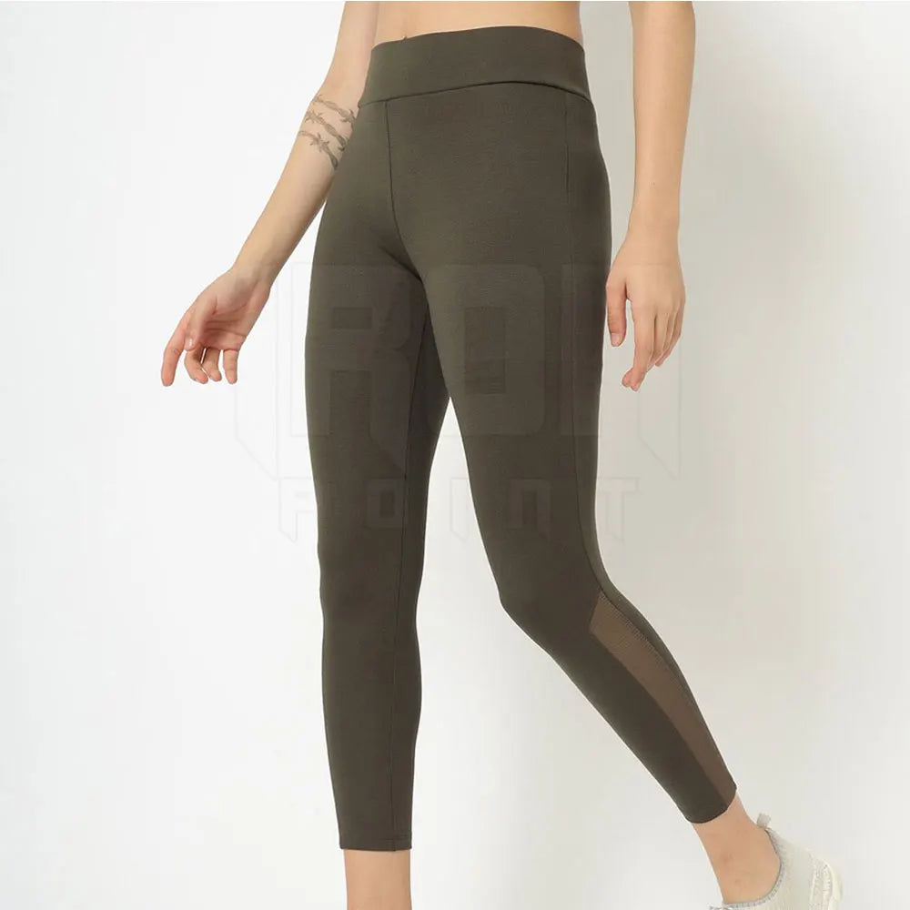 New Style Custom Made Women's Yoga Legging Solid Pattern Mid Waist Elastic Closure Customized Color Made in Pakistan