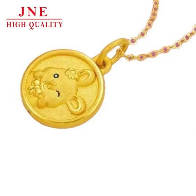 Gold New Vigorous Adorable Rabbit Necklace Women's Cute Gold-plated Life Chinese Zodiac Sign of Rabbit Pendant