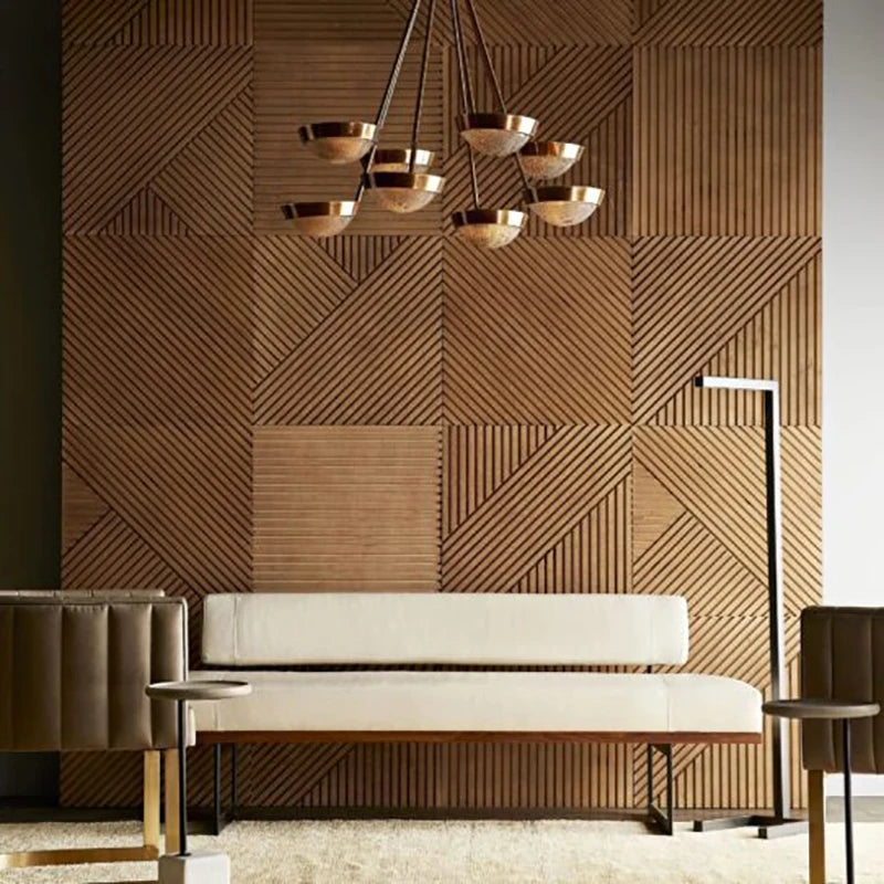 PVC 3D Wall Panels Decoration Company Front Desk Background Wall Panels Concave and Convex Wall Panels
