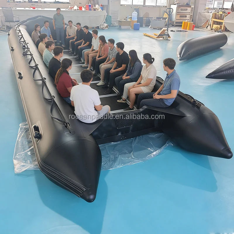 7m 8m 9m10m 12M Factory Direct PVC Inflatable Boat Rowing Boat Fishing Big Large Boat for 40 People