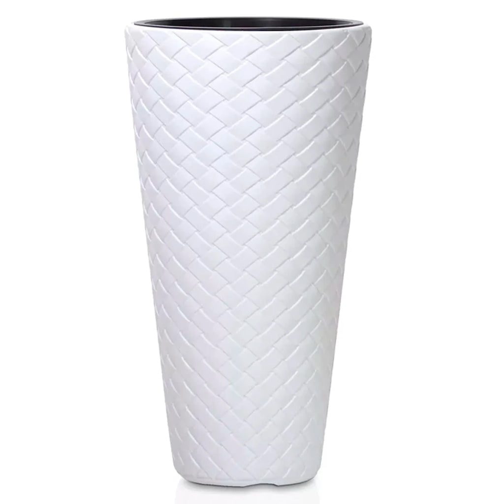 SLIM MATUBA 57L planter with reservoir dimensions (mm) 400x400x780 white color