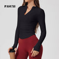 PASUXI Hot Sale High Elastic Women's Yoga Tops - Long Sleeve Workout Shirts for Women - Sportswear Fitness Training Clothes