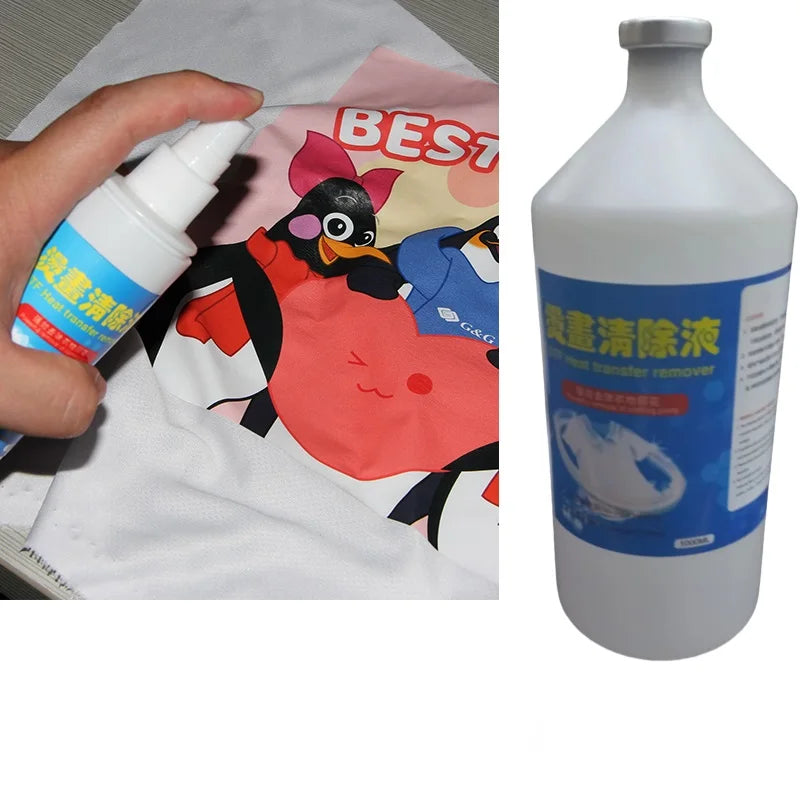 1000ml 100ml Dtf Removing Solution White Ink Removal Liquid DTF Remover for TShirt Pattern