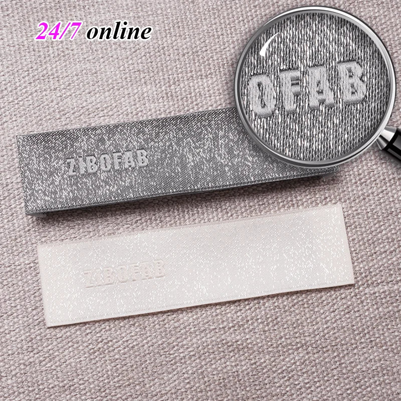 Custom Private logo Folding Clothing Labels High-density Garment Textile Labels Personalized Woven Neck Labels for Clothing