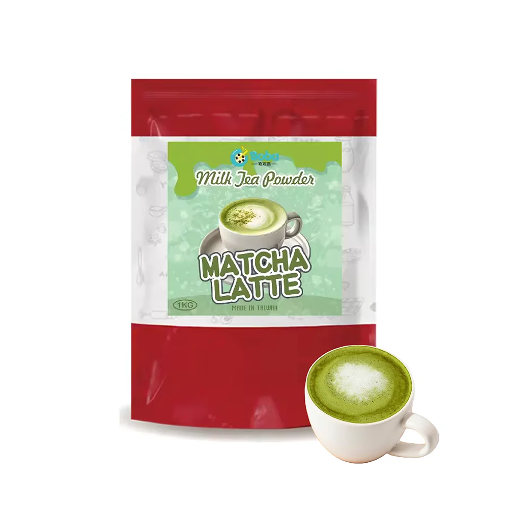 KEIFU Taiwan 1kg 3in1 Matcha Latte Powder Beverages Bubble Tea HALAL/HACCP Certified 18 Months Shelf Life Conveniently Packed