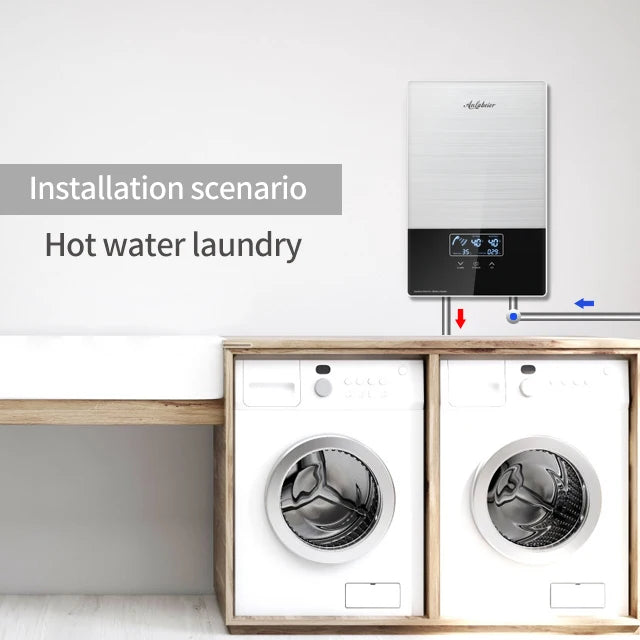 380V 12000 Wifi Control Hotel Commercial Household Multi Point Hot Shower Bath Water Geyser for Home Hotel