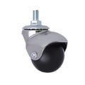 I.5 Inch (40mm) Light Duty Ball Swivel Castor Roller Stem Mounting for Hospitals Schools Bathrooms Gyms Living Rooms Dining
