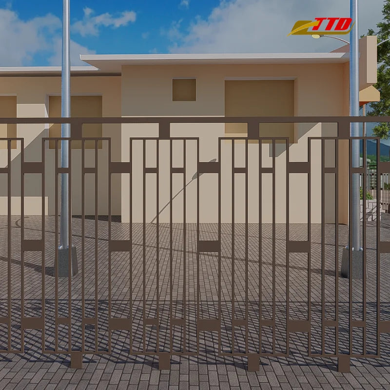 Elegant Wrought Iron Fences with Artistic Design Security Durable & Eco-Friendly 7ft Height 3D Modeling for Home Exterior