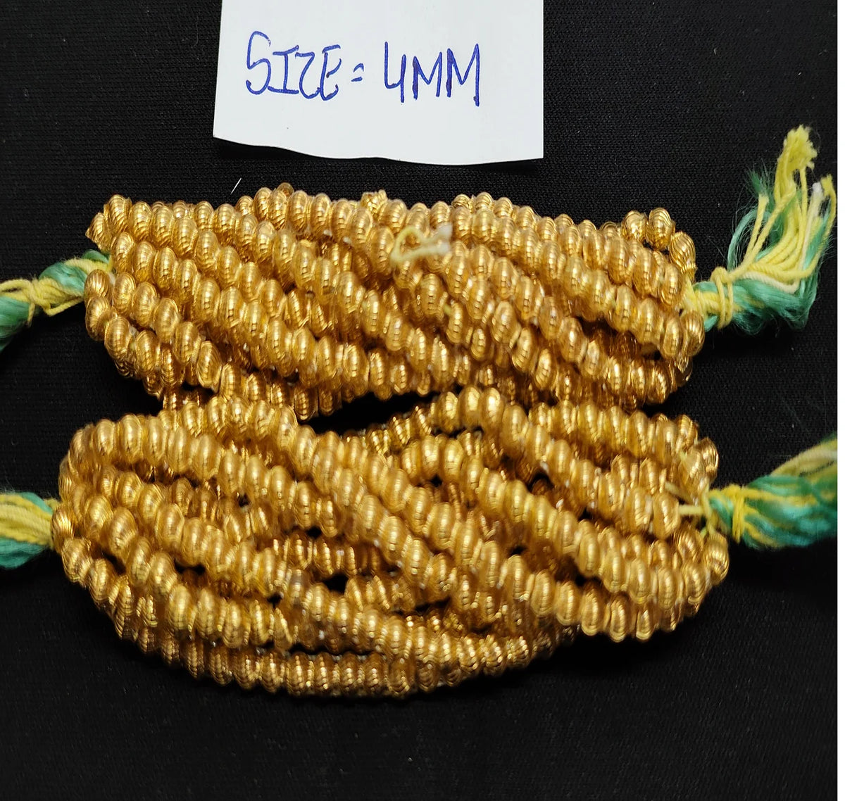 Premium 4mm Gold Gilded Glass Beads Bulk Wholesale Metallic Polished Round Beads for Jewelry Making and Embroidery Crafts MegaBDM