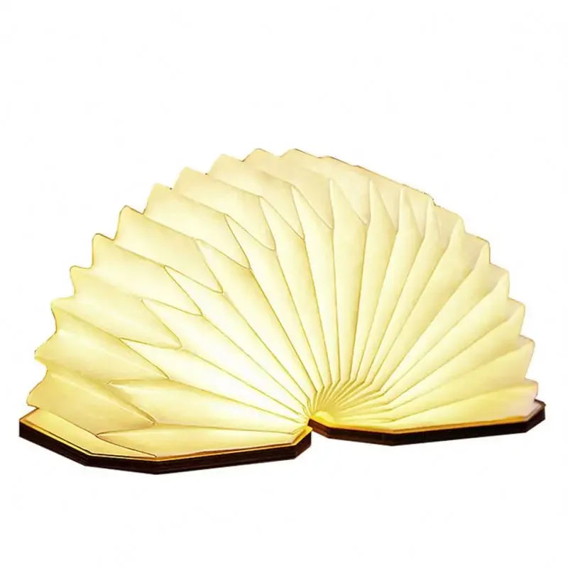 New Ideas 2025 Creative Camping Decorative Folding Rechargeable Battery Wood Lamp LED Table Lamp Corporate Promotional Gift