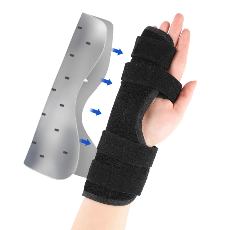 Adjustable Wrist Support Brace with Aluminum Stabilizer Silicone Lined Wristband for Joint Protection Injury Recovery