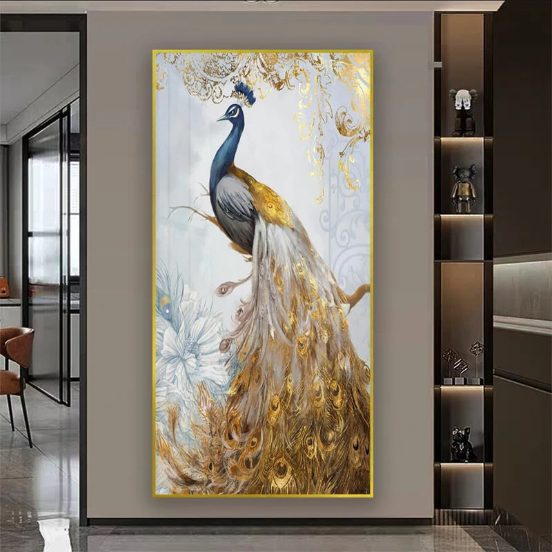 Prismatic Paradise Crystal Porcelain Art with a Splash of Color  High-end Living Room Hanging Paintings with LED Lights