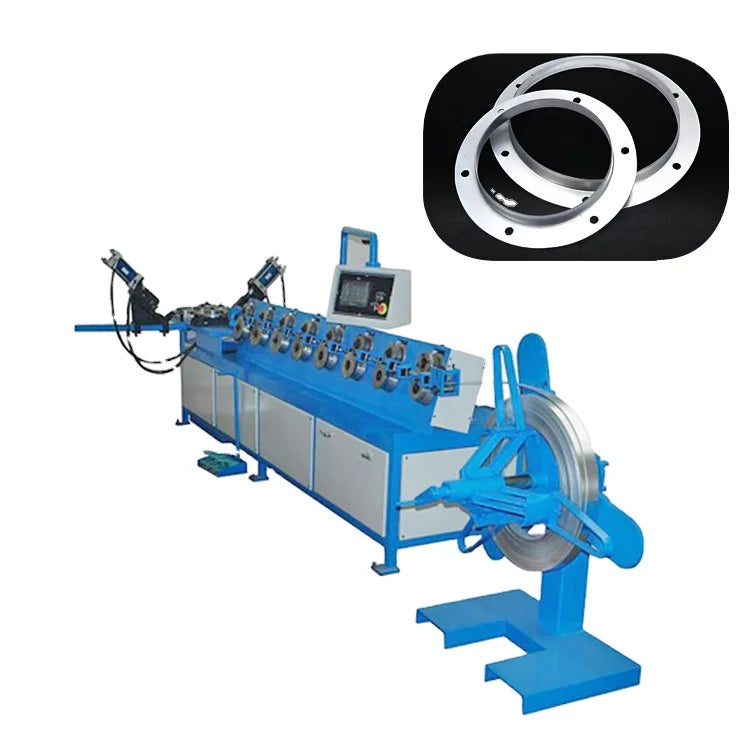 Automatic Round Metal Angle Steel Flange Production air Duct Flange Bending Forming  Machine