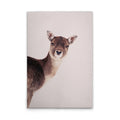 Made In Germany - Home Decor Canvas Picture Animals Deer Pink - Wall Painting Mural In Beige And Brown - Stretcher Frame Art