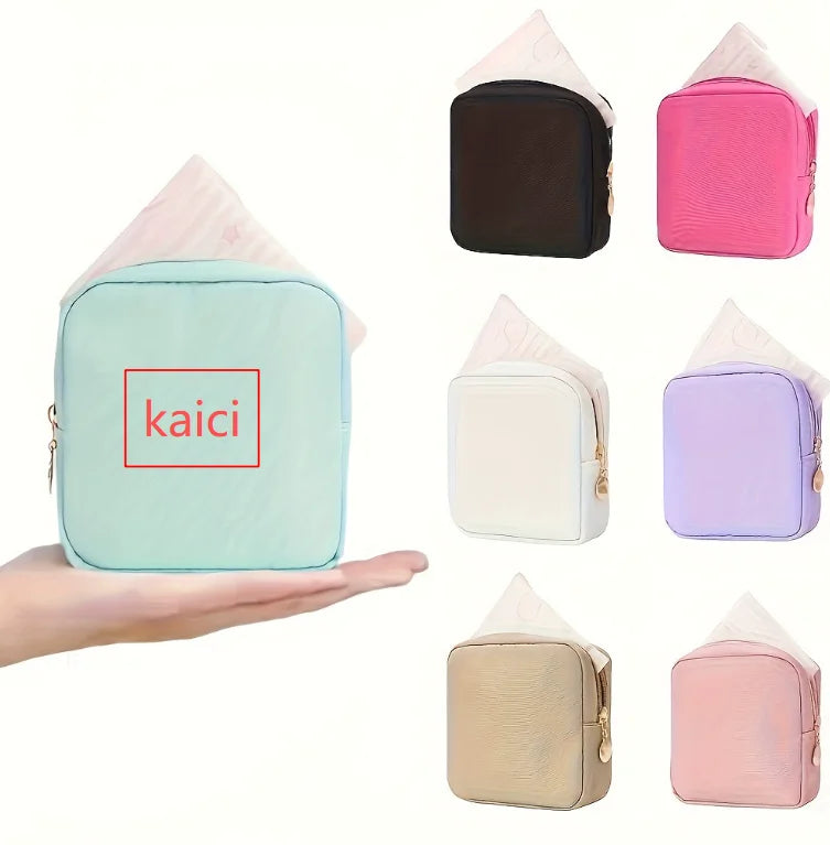 Durable Large Capacity Eco-Friendly Custom Label Makeup Pouch Cosmetic Bag for Young Girls Women Christmas Gift Small