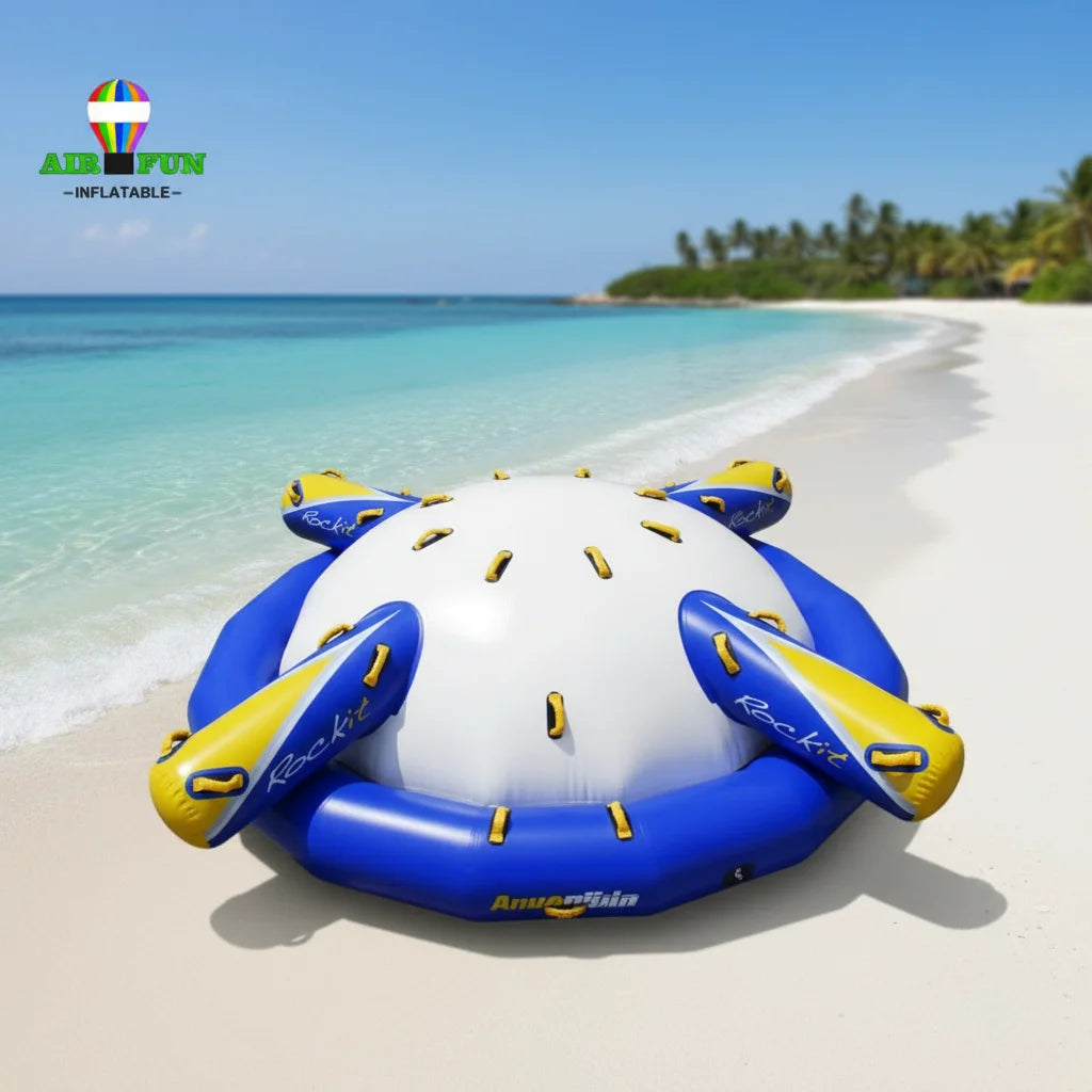 Airfun Commercial Customized Inflatable Spinning UFO Towable Inflatable Water Rotating Disco Boat for Sale