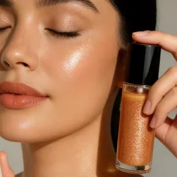 Body Highlighter Spray Custom Shimmer Liquid Bronzer with Glitter Illuminator High Pigment Oil Based Wholesale