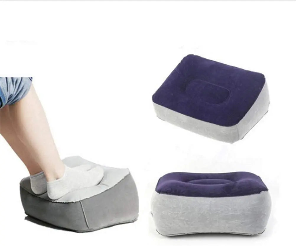 Wholesale PVC Inflatable Folded Foot Rest Pillow-Portable Lightweight Customizable Travel Leg Rest for Airplane Car Office Home