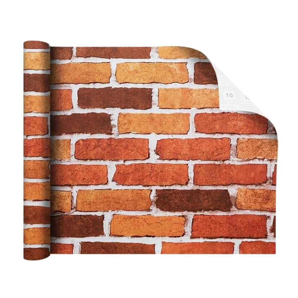 UDK PVC 0.45*10m 3D Colorful Brick  Self Adhesive wall sticker peel and stick wallpaper for Home wall decoration