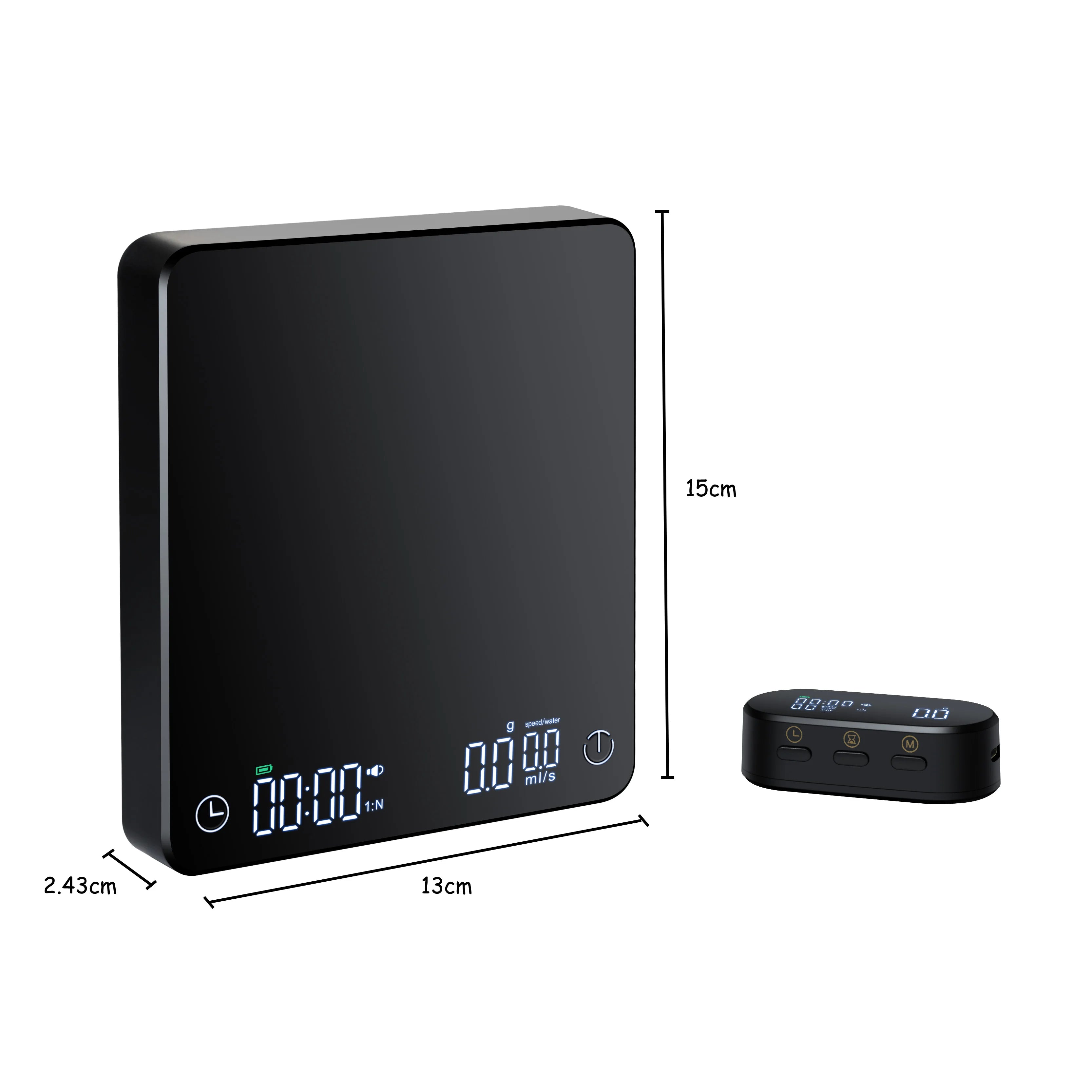 Factory Reset Espresso Coffee Scale ABS Material Smart Accurate Durable 3kg/0.1g 5kg/0.1g Weight Measuring Separate LED Display