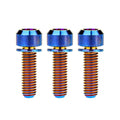 Wholesale 6AL/4V(TC4) Gr5 Bunrt Blue Titanium M6 16 18 20 30 35mm Allen Hex Screws with Washers Bolts